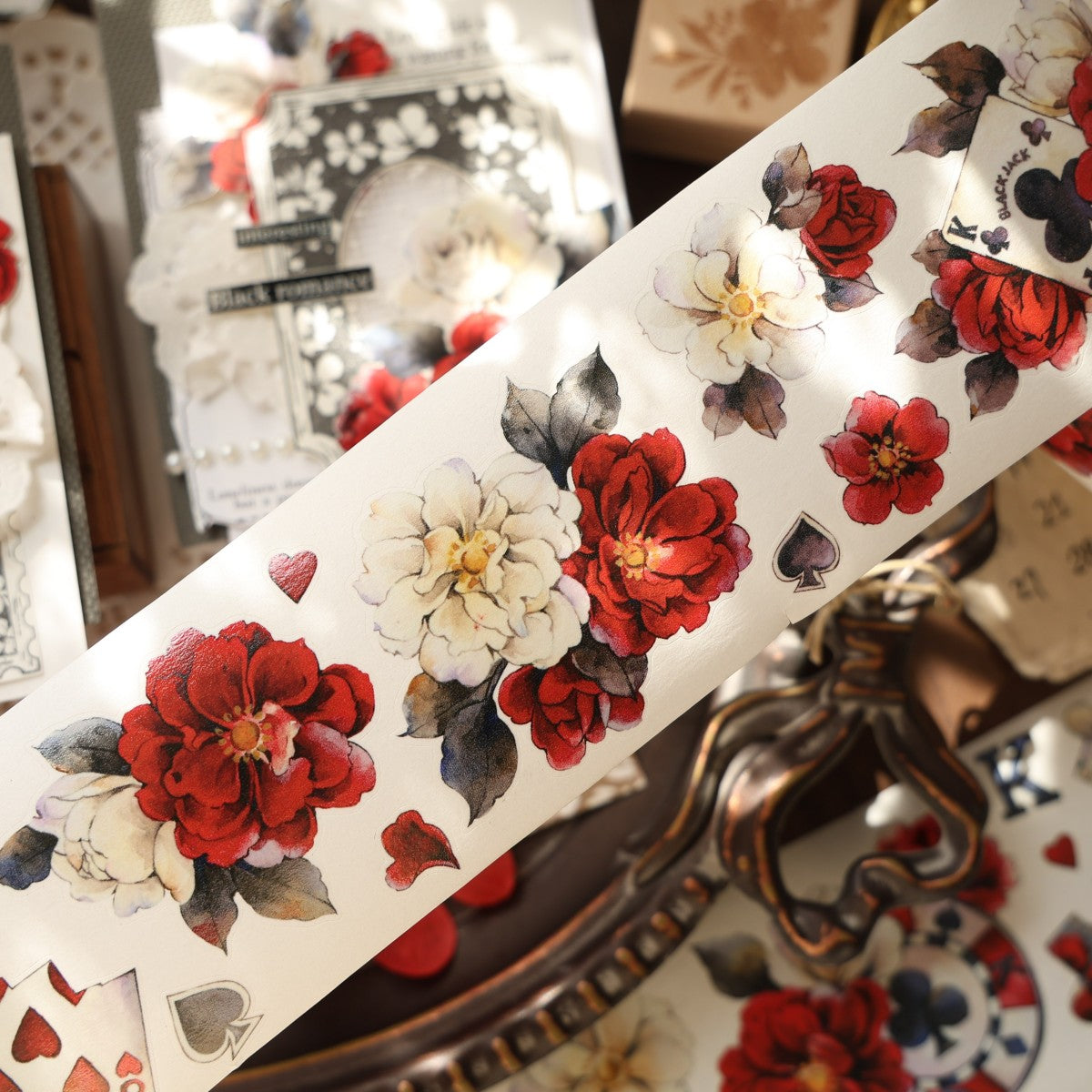 6cm*150cm Die-cutting Lucky Chips Flower Tape