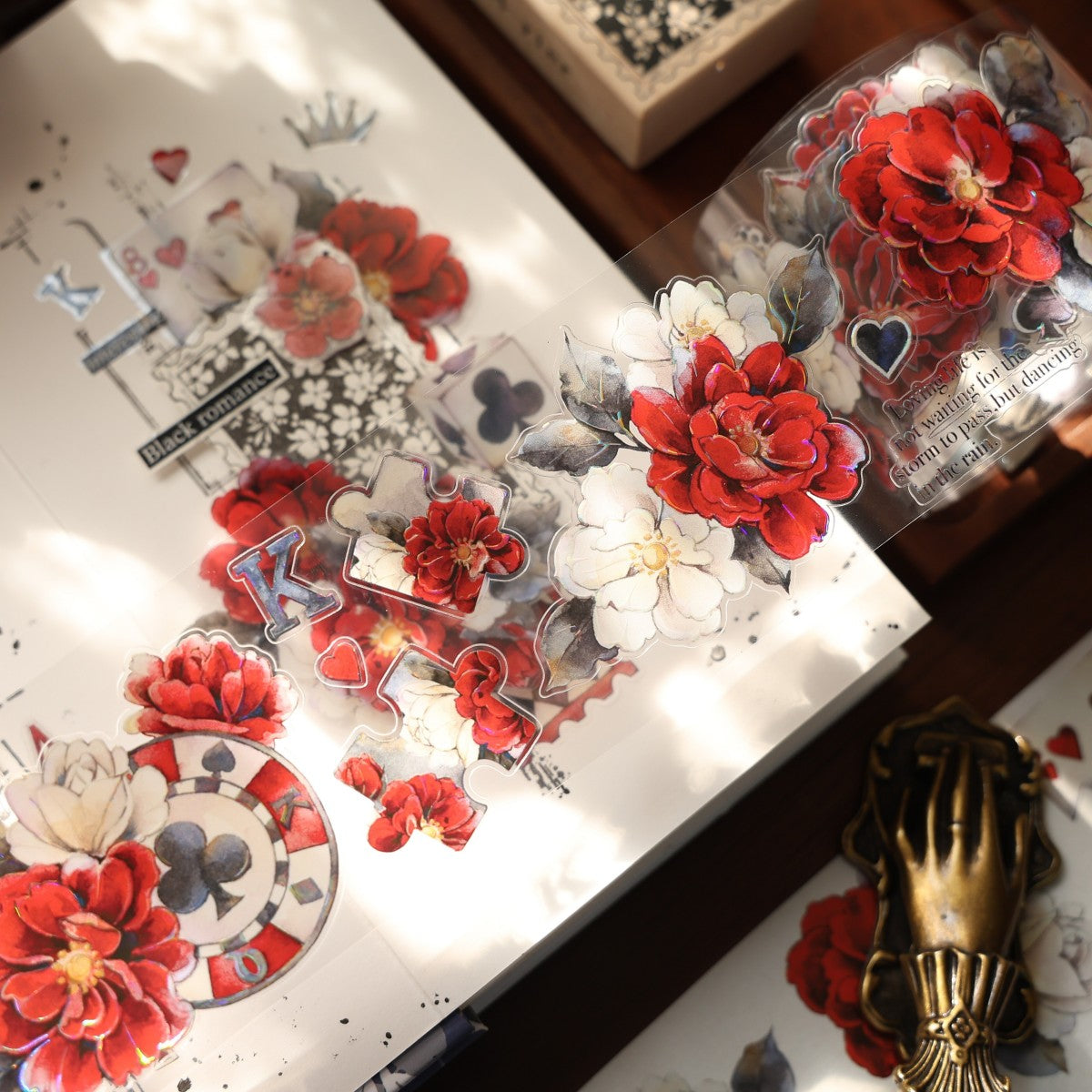 6cm*150cm Die-cutting Lucky Chips Flower Tape