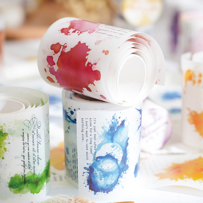 Die Cutting Blended Watercolor Tape