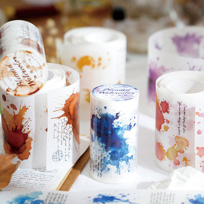 Die Cutting Blended Watercolor Tape