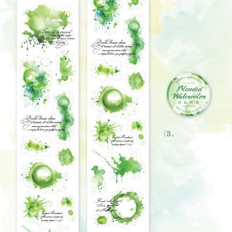 Die Cutting Blended Watercolor Tape