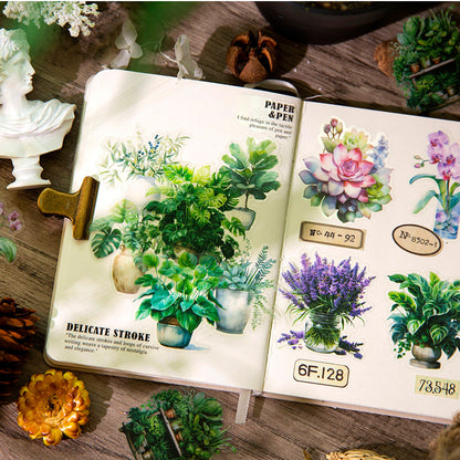 Diverse Plants Stickers 30pcs