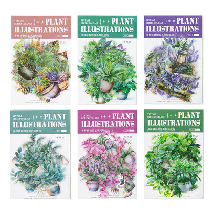Diverse Plants Stickers 30pcs