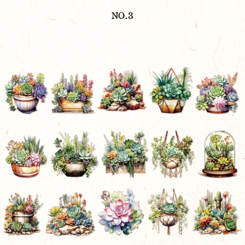 Diverse Plants Stickers 30pcs