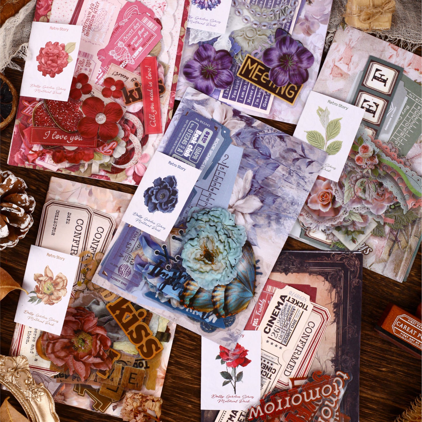 Dolly Garden Stickers 50pcs