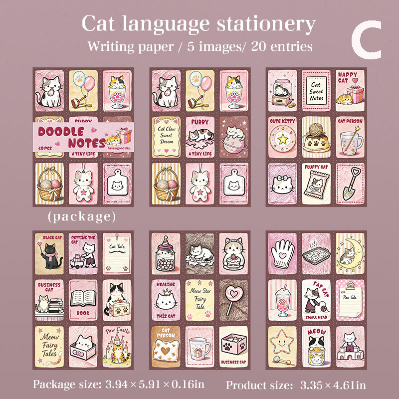 Doodle Notes Sticker 20pcs