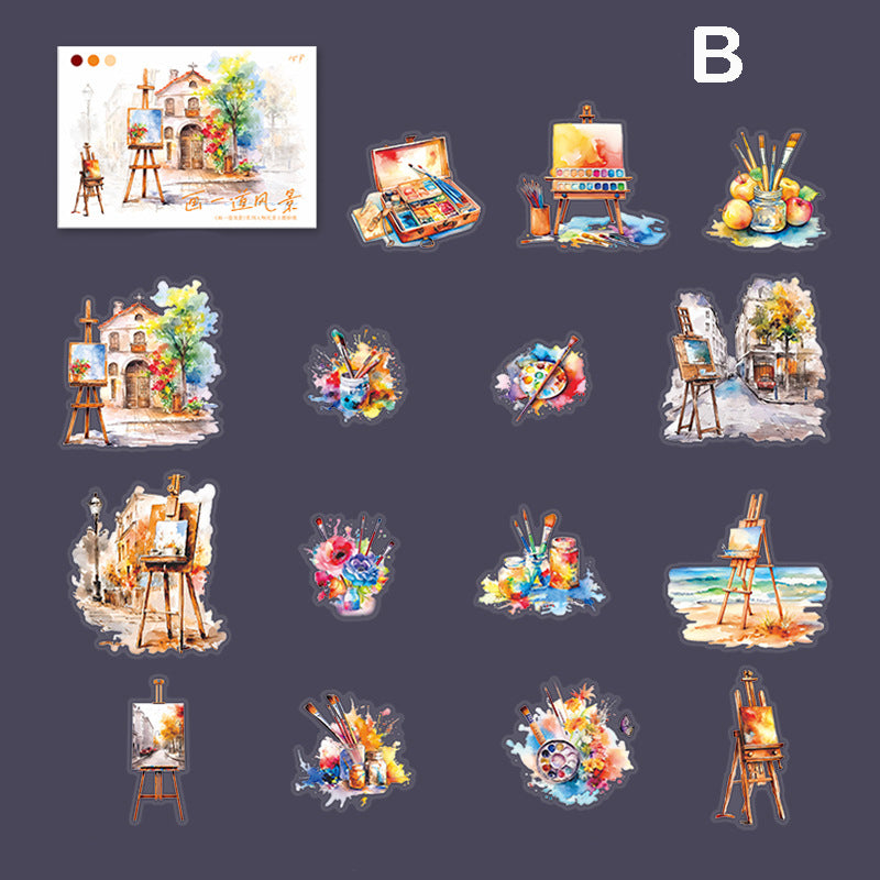 Draw a Landscape Stickers 15pcs