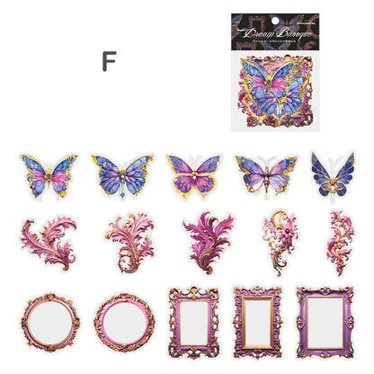 Dream Baroque Butterfly Stickers 30pcs