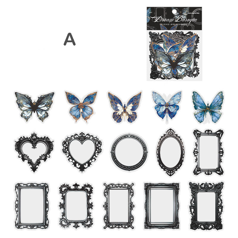 Dream Baroque Butterfly Stickers 30pcs