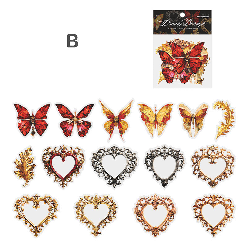 Dream Baroque Butterfly Stickers 30pcs