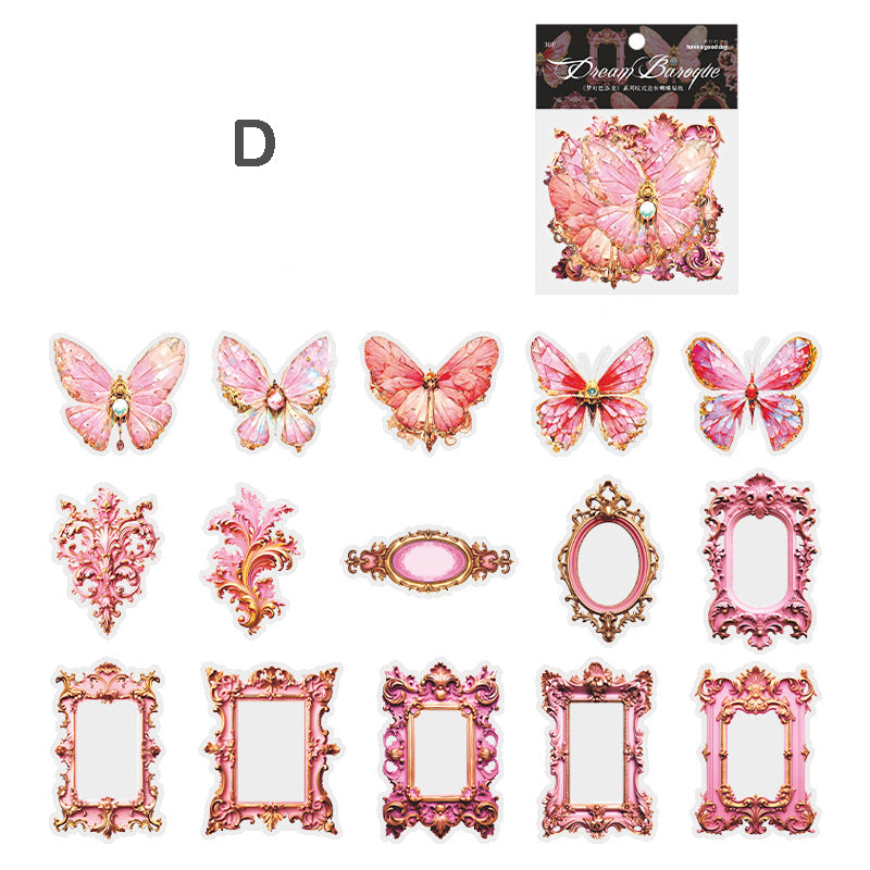 Dream Baroque Butterfly Stickers 30pcs