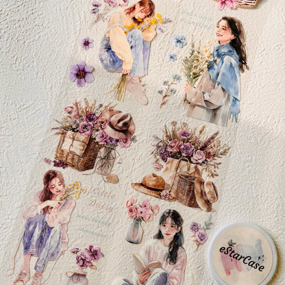 6.5cm*2m Dream of Soft Rain Blossoms Tape