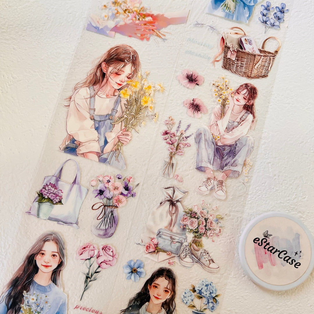 6.5cm*2m Dream of Soft Rain Blossoms Tape