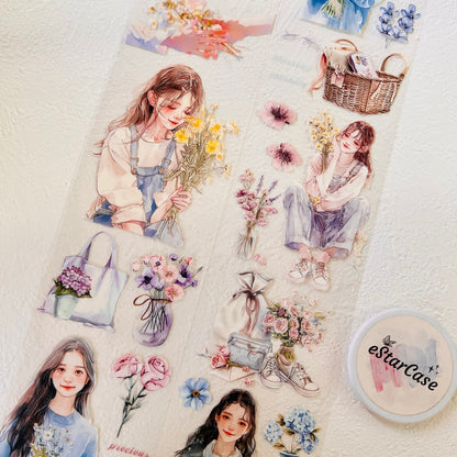 6.5cm*2m Dream of Soft Rain Blossoms Tape