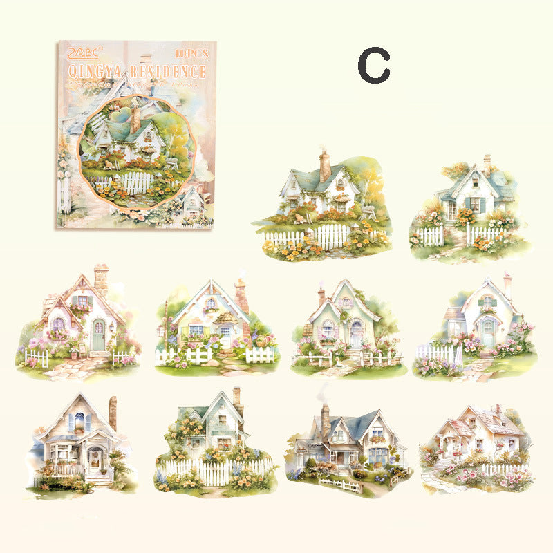 Elegant House Stickers 10pcs