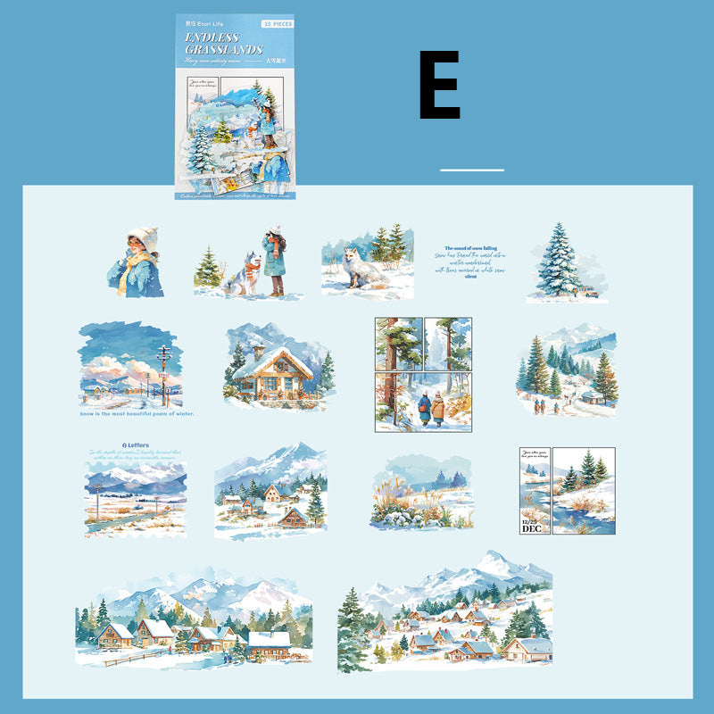 Endless Grasslands Sticker 15pcs