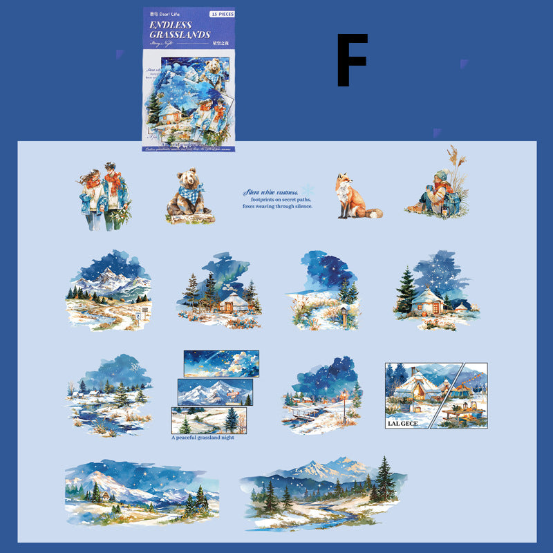 Endless Grasslands Sticker 15pcs