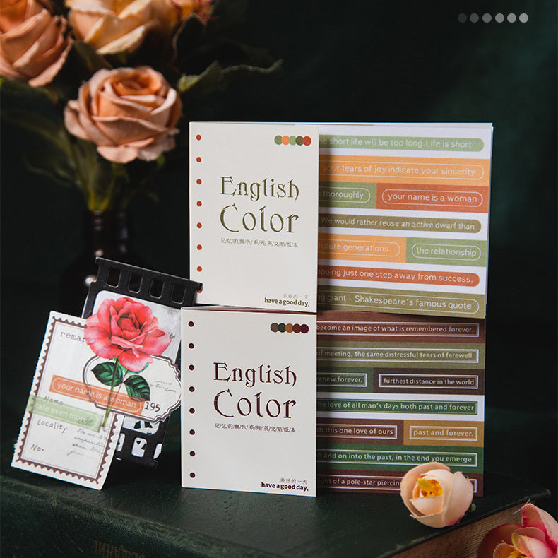 English Color Text 20pcs