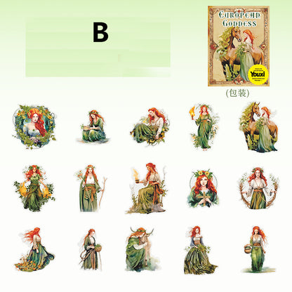 European Goddesses Sticker 15pcs