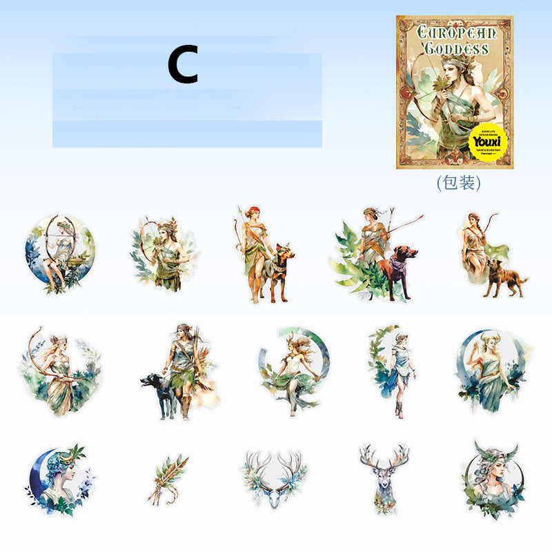European Goddesses Sticker 15pcs