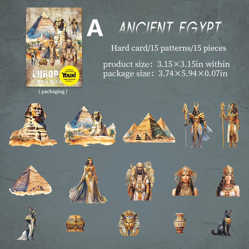 European Imperial History Sticker 15pcs