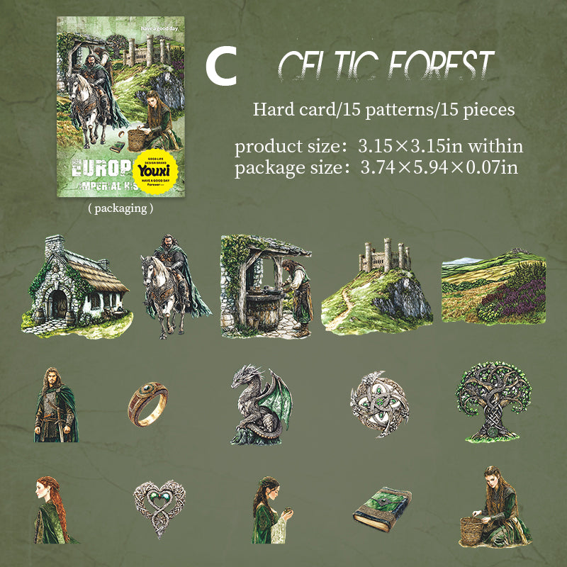 European Imperial History Sticker 15pcs