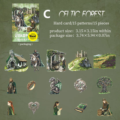 European Imperial History Sticker 15pcs