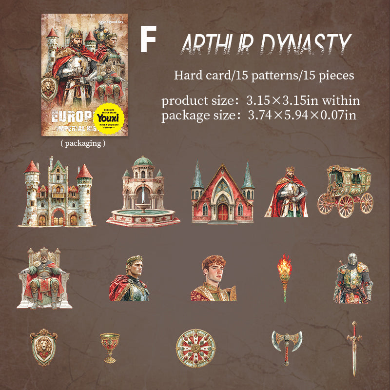 European Imperial History Sticker 15pcs