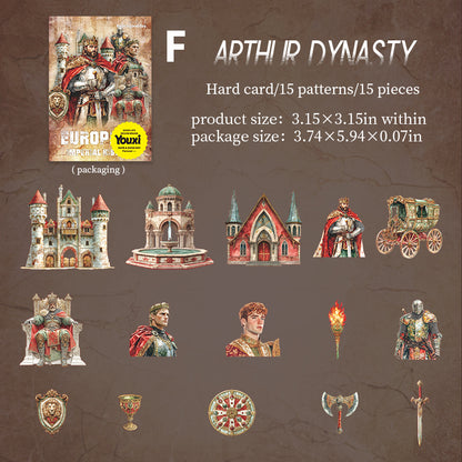 European Imperial History Sticker 15pcs