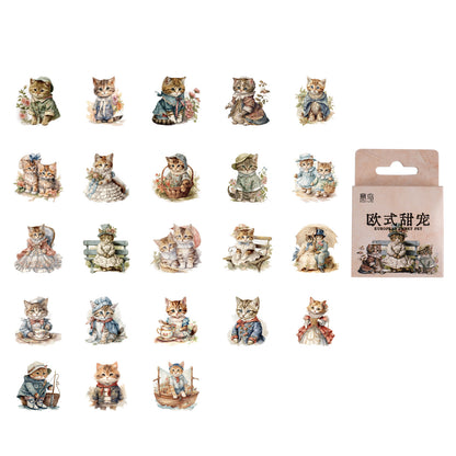 European Sweet Pet Stickers 46pcs