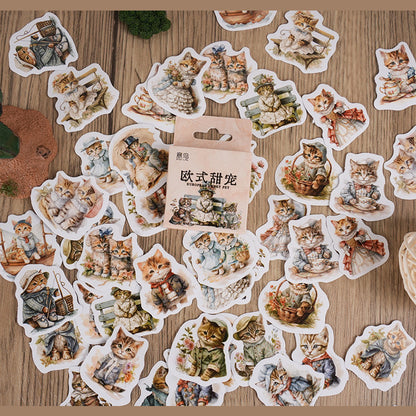 European Sweet Pet Stickers 46pcs