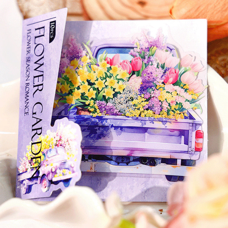 Flower Season Romance Sticker 10pcs