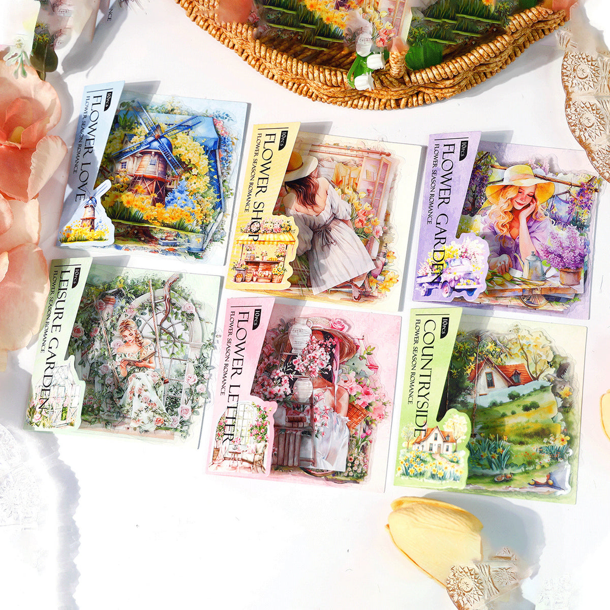 Flower Season Romance Sticker 10pcs