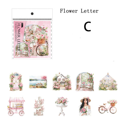 Flower Season Romance Sticker 10pcs