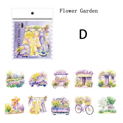 Flower Season Romance Sticker 10pcs