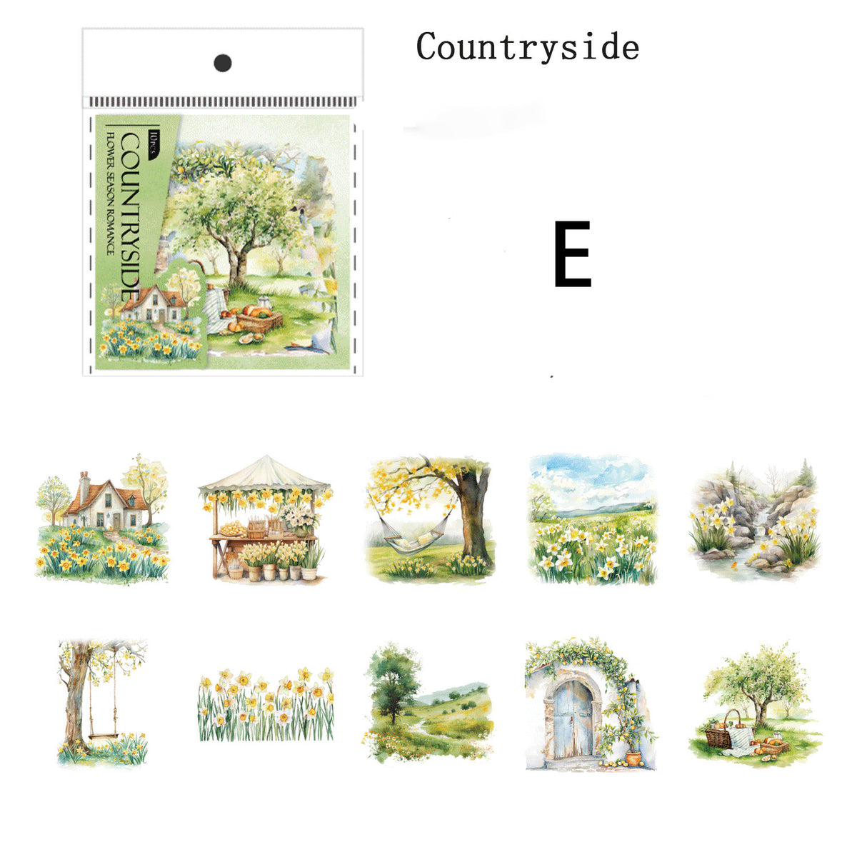 Flower Season Romance Sticker 10pcs