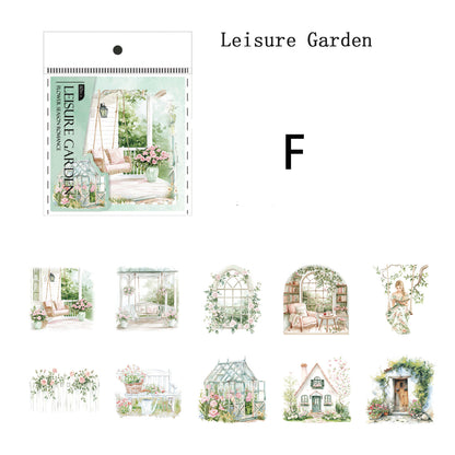Flower Season Romance Sticker 10pcs