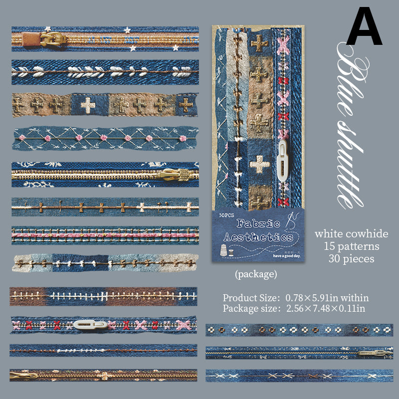 Fabric Aesthetics Stickers 30pcs