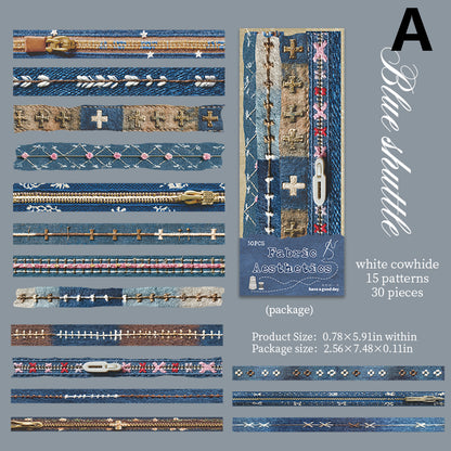 Fabric Aesthetics Stickers 30pcs