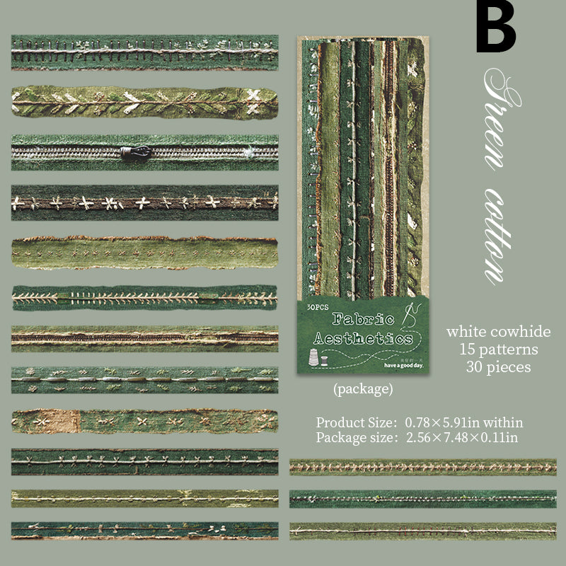 Fabric Aesthetics Stickers 30pcs