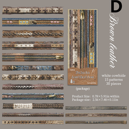 Fabric Aesthetics Stickers 30pcs