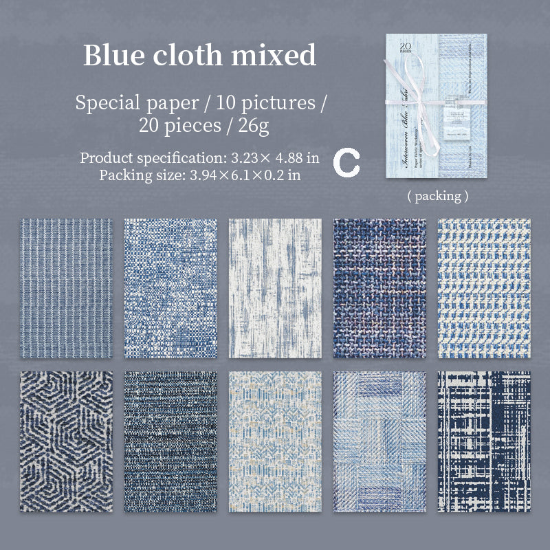 Fabric Pattern Paper 20pcs