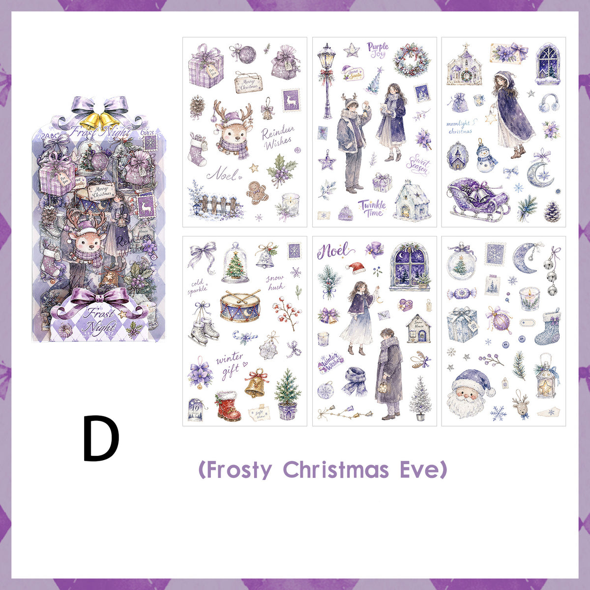 Fairy Tale Christmas Day Sticker 6pcs
