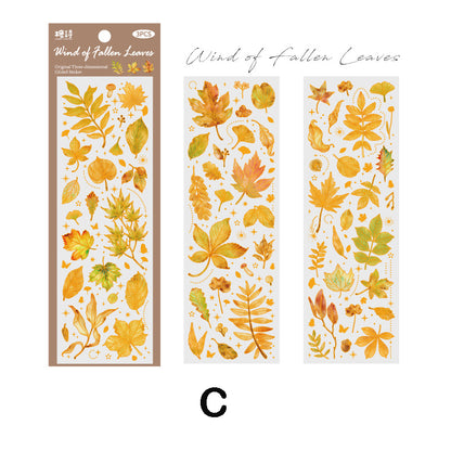 Fallen Leaves Stickers 3pcs