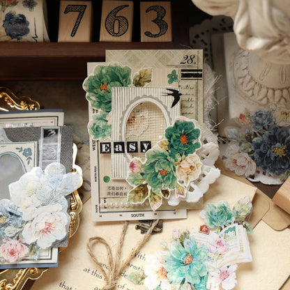 5.5cm*100cm Die-cutting Fantasy Green Flower Tape