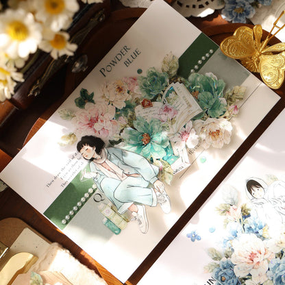 5.5cm*100cm Die-cutting Fantasy Green Flower Tape