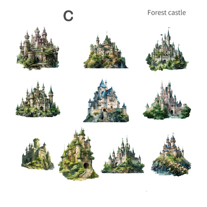 Fantasy Castle Stickers 20pcs