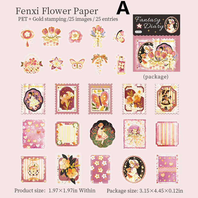 Fantasy Diary Sticker 25pcs