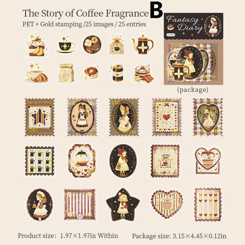 Fantasy Diary Sticker 25pcs