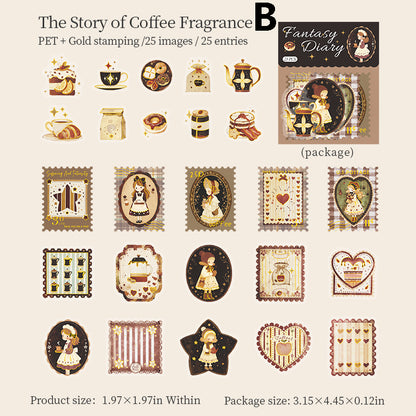 Fantasy Diary Sticker 25pcs